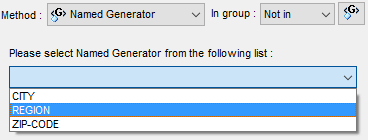 DTM Data Generator: Named Generator Selection screenshot